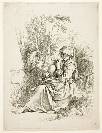 Contadina con brocca da François Boucher