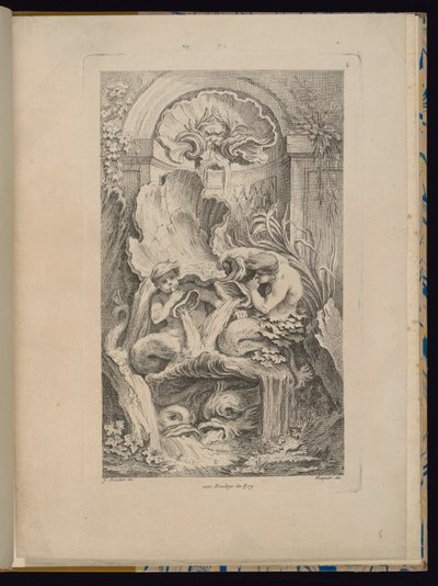 Tavola 6, Receuil de Fontaines (Collezione di fontane) da François Boucher