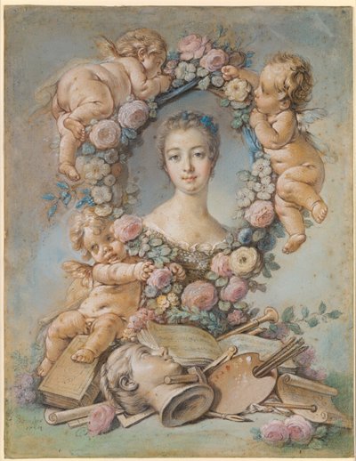 Ritratto della Marchesa de Pompadour 1721-1764, 1754 da François Boucher