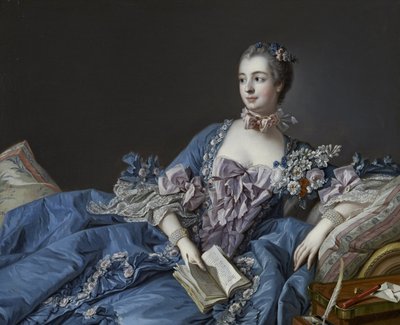 Ritratto della marchesa de Pompadour 1721-1764, ca 1758 da François Boucher