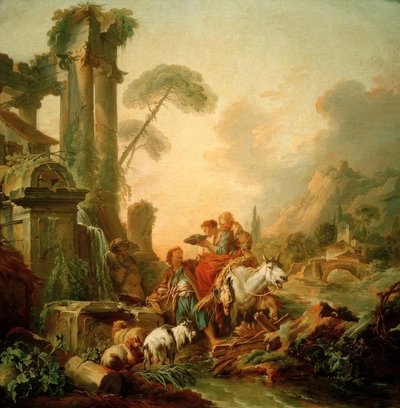 Riposo alla fontana da François Boucher