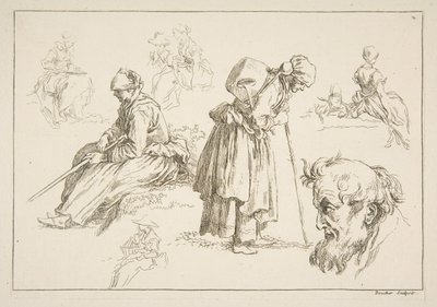 Foglio di schizzi da François Boucher