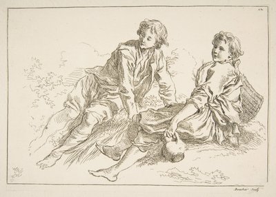 Foglio di schizzi, 1753 da François Boucher