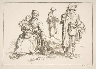 Foglio di schizzi da François Boucher
