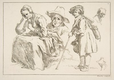 Foglio di Schizzi, 1753 da François Boucher