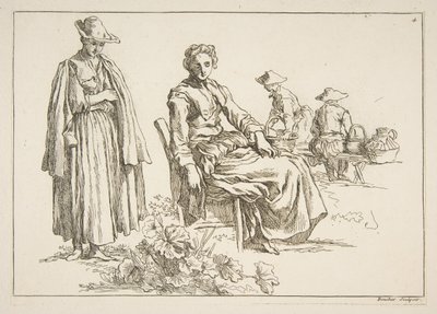 Foglio di schizzi, 1753 da François Boucher