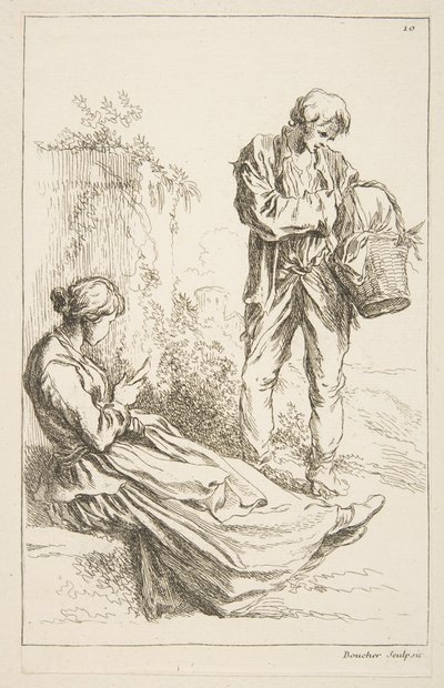 Foglio di schizzi da François Boucher