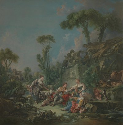Idillio del pastore da François Boucher
