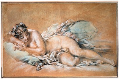 Giovane donna addormentata, 1758 da François Boucher
