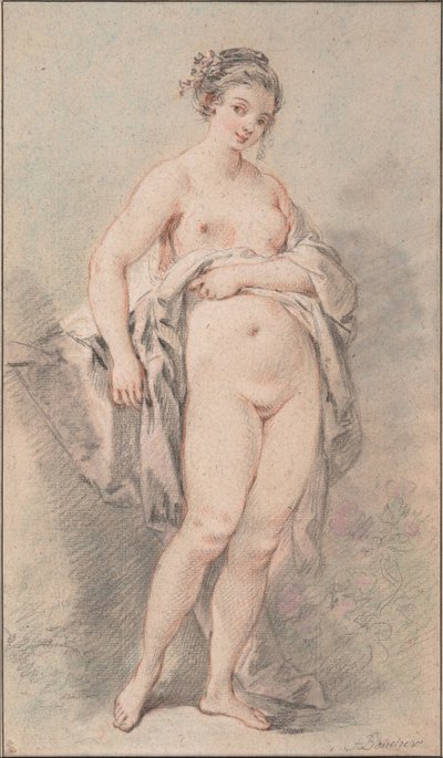 Ragazza nuda in piedi da François Boucher