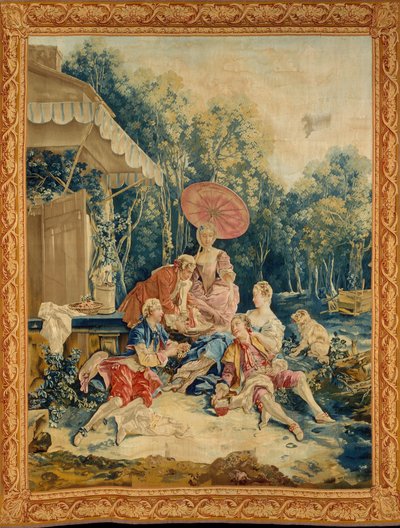 La colazione da un set di Scene di villaggi italiani da François Boucher