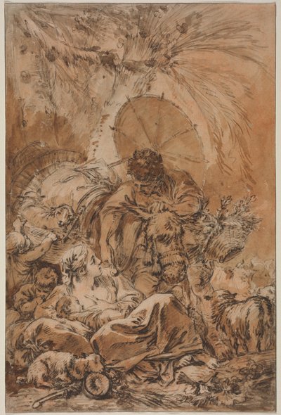 La partenza di Giacobbe, ca. 1755 da François Boucher