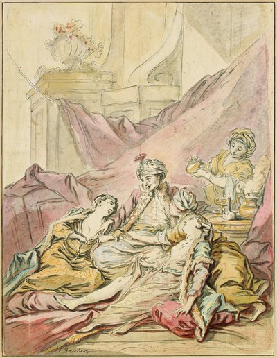 Il pascià nel suo harem, 1735-1739 ca. da François Boucher