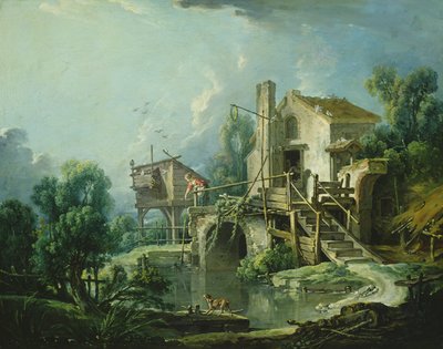 Il mulino a vento Quiquengrogne a Charenton da François Boucher