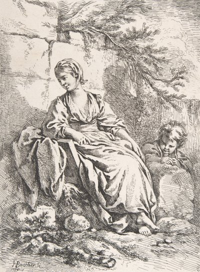 La giovane ragazza che riposa da François Boucher