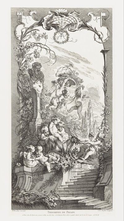Trionfo di Priapo in Nuovi Concetti per Paraventi da François Boucher