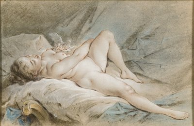 Venere che gioca con due colombe da François Boucher