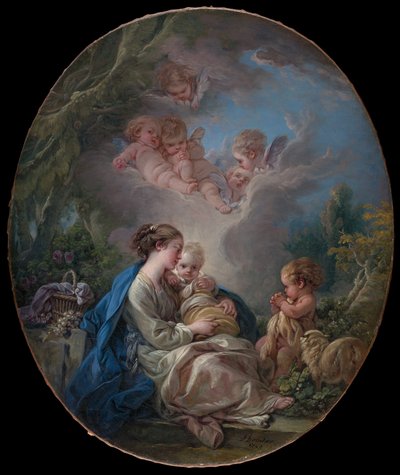 Vergine e Bambino con il giovane San Giovanni Battista e angeli da François Boucher