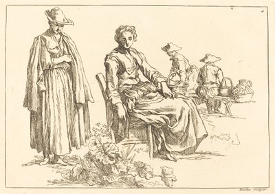Figure in un paesaggio da François Boucher after Abraham Bloemaert