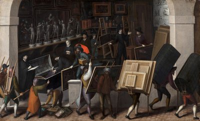 La confisca del contenuto dello studio di un pittore, ca 1590 da François Bunel the Younger