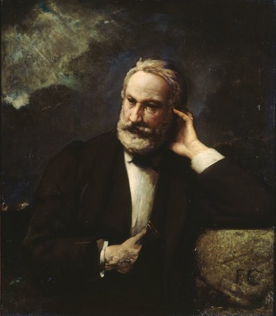 Ritratto di Victor Hugo 1802-1885, ca 1868 da François Chifflart