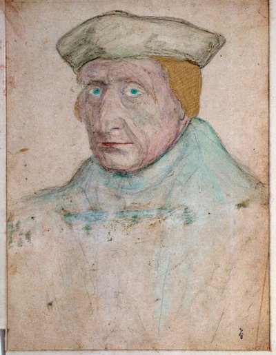 Ritratto di Guillaume Budé (Budée) (Budaeus) (1467-1540), Maestro della Libreria Reale di Francesco I a Fontainebleau Disegno di François Clouet (1475/1485-1540). 1535. Museo Condé, Chantilly da François Clouet
