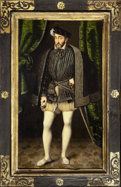 Ritratto di Enrico II (1519-1559), figlio di Francesco I e Claudia di Francia, re di Francia dal 1547 al 1559, dipinto dell
