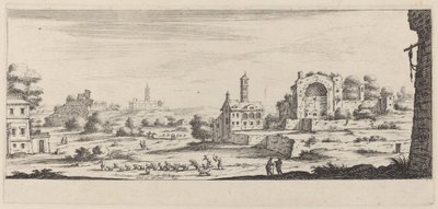 Vista del Tempio del Sole a Roma (Veuë de temple de Soleil à Rome) da François Collignon after Israël Silvestre