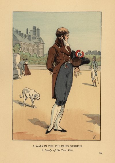 Una passeggiata nei Giardini delle Tuileries. Un dandy dell