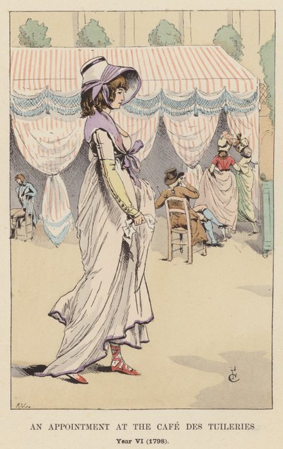 Un appuntamento al Café des Tuileries, Anno VI, 1798 da François Courboin