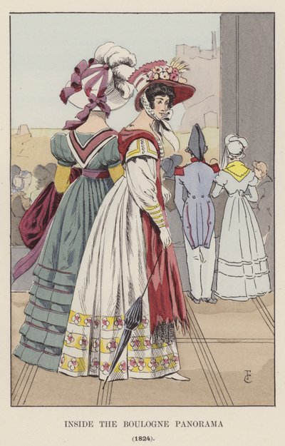 Dentro il Panorama di Boulogne, 1824 da François Courboin