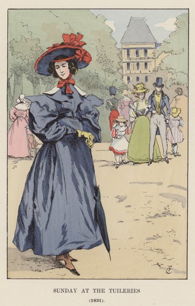 Domenica alle Tuileries, 1831 da François Courboin