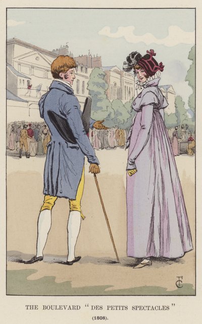 Il Boulevard Des Petits Spectacles, 1808 da François Courboin