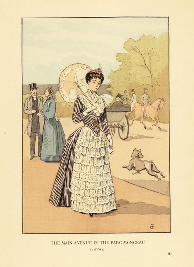 Il viale principale nel Parc Monceau da François Courboin