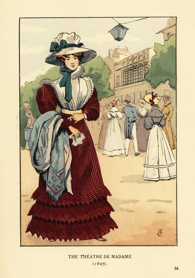 Donna fuori dal Théâtre du Gymnase, Parigi da François Courboin