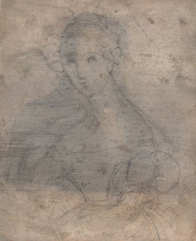 Schizzo di Marie Louise Tetu, Madame François Fleischbein, prima del c.1833 da François Fleischbein