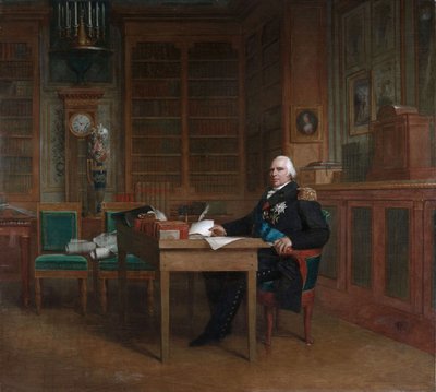 Il re Luigi XVIII nel suo studio alle Tuileries da François Gérard