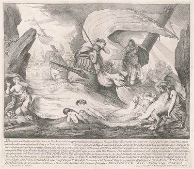 La Seconda Macchina per la Chinea del 1742: Ulisse e le Sirene da François Hutin