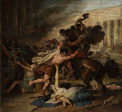 Il sacco di Gerusalemme da parte dei Romani, 1824 da François Joseph Heim