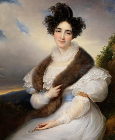 Ritratto di Marie-Joséphine-Emilie Lafont-Porcher, c. 1827 da François Joseph Kinson