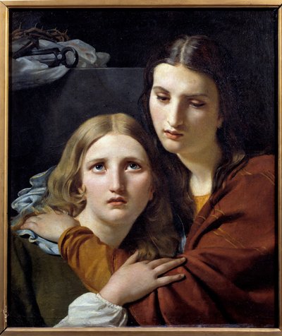 Sante donne che meditano con oggetti di passione da François Joseph Navez