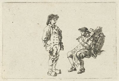 Contadino e uomo che fuma la pipa da François Joseph Pfeiffer (II)