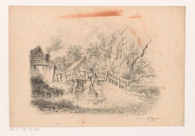 Paesaggio con ponte da François Joseph Pfeiffer (II)