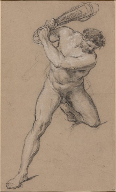 Ercole che solleva la clava: Studio per "Ercole e Caco" da François Le Moyne