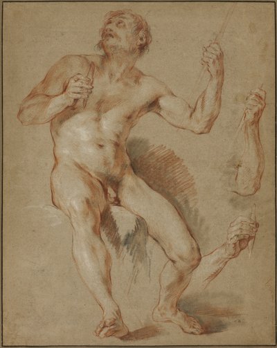 Ercole seduto, studio per Ercole e Onfale da François Le Moyne