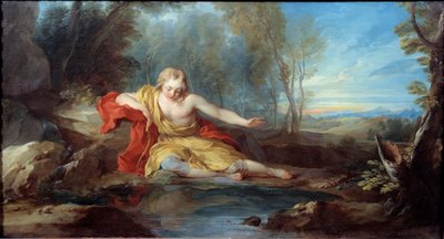 Narciso che contempla il suo riflesso da François Lemoyne