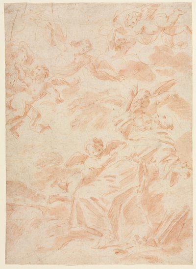 La stigmatizzazione di San Francesco, primo terzo del 1700 da François Lemoyne
