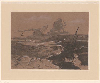 Naufragi dopo una tempesta da François Louis Français (attributed to)