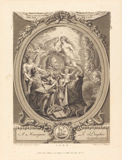 Allegoria in onore di Enrico IV da François Marie Isidore Queverdo and Jean Dambrun