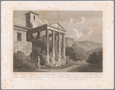 Veduta del Tempio di Ercole a Cori vicino a Velletri (Vedute di Roma) da François Morel